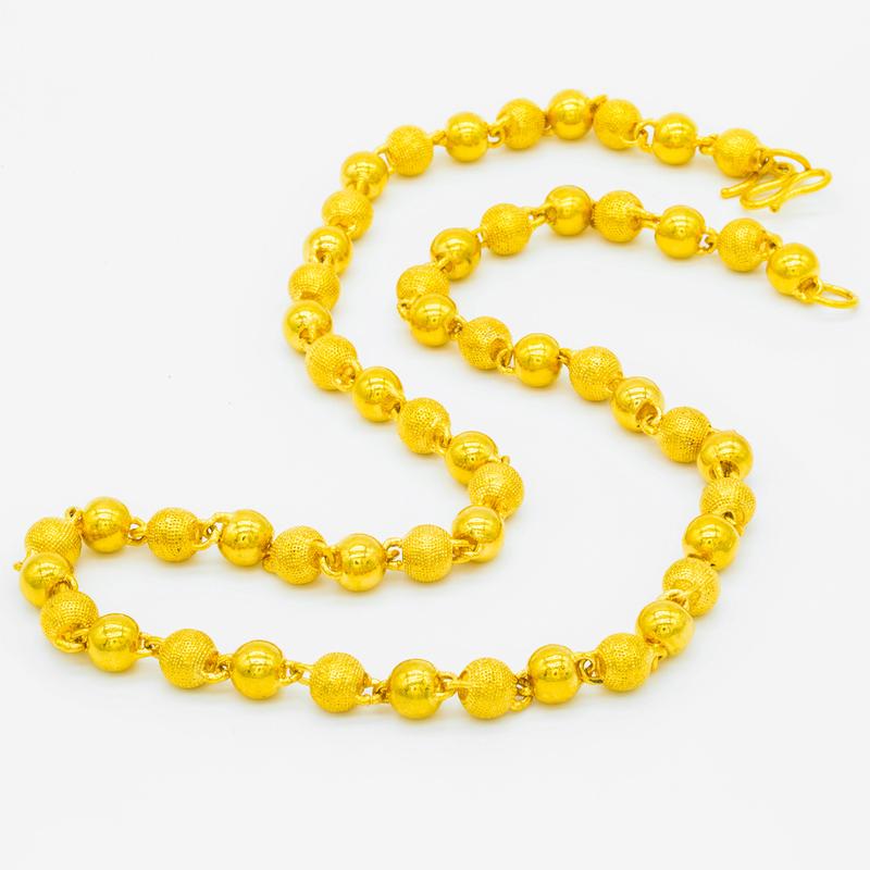 Gold Filled Chain Simple Personality Brass Gold Filled Jewelry Men's Necklace Manufacturer Wholesale Peace Buckle