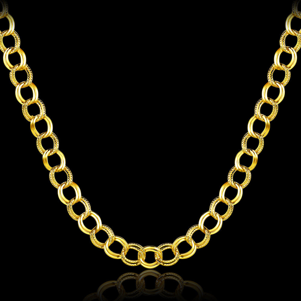 Jewelry Factory Direct Sale Double Woven Chain 18K Gold Chain Jewelry Wholesale Pendant Necklace And Bracelet