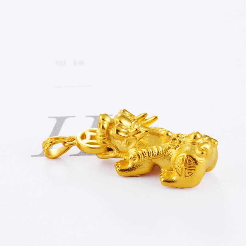 Herencia Jewelry Gold-FILLED Money Pixiu Pendant(L089) Necklace for Men & Women 24k Color Gold-Plated Copper Custom Script Name Pendant Wholesale Fashion Trend