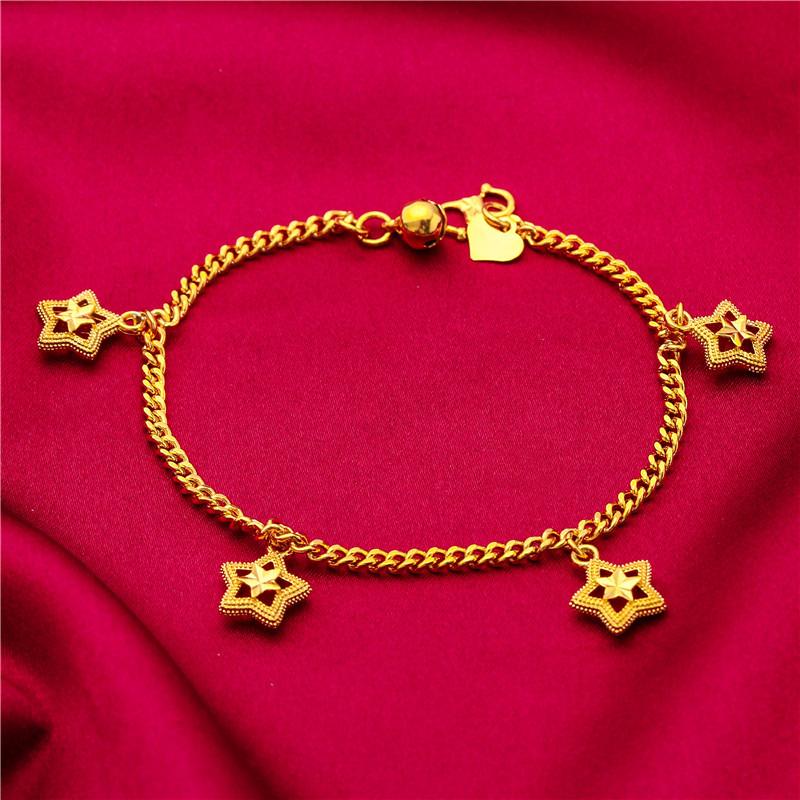 2025 New Accessories Bracelet Five-Pointed Star Heart Bracelet Gift Jewelry Heart Accessories Bracelet 24K Gold Filled (L116) unique design
