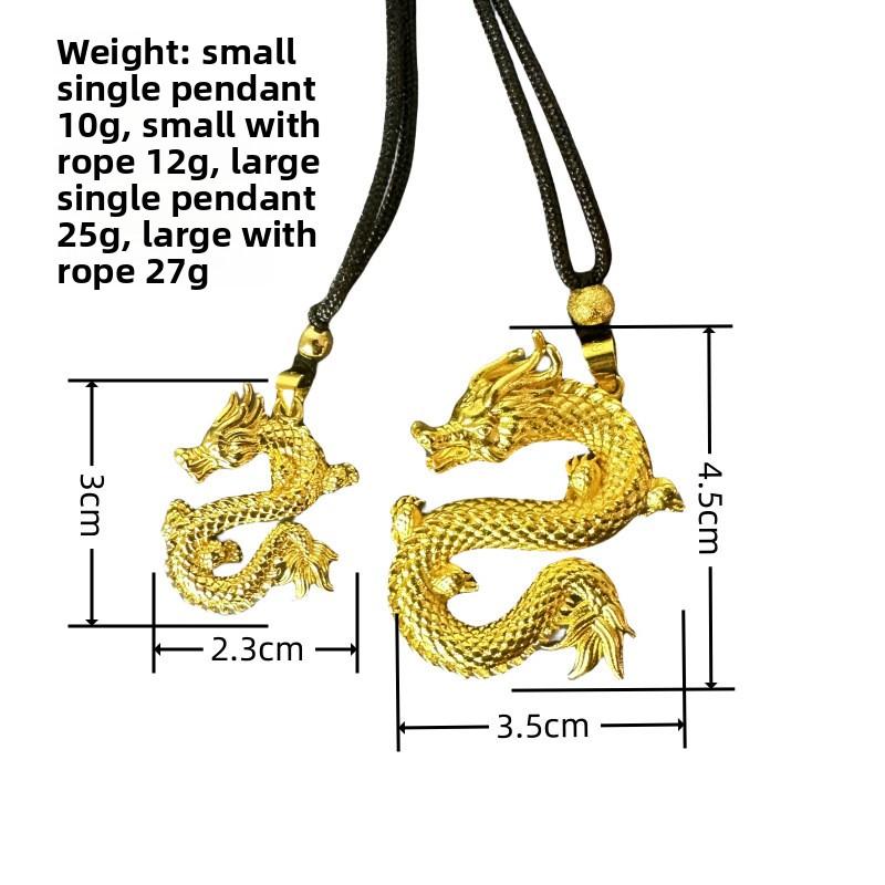 Herencia Jewelry New Vietnamese Sand Gold Flying Dragon Pendant(L075) Zodiac Dragon Necklace for Men and Women High-end Ethnic Jewelry Wholesale Initial Pendant Necklace