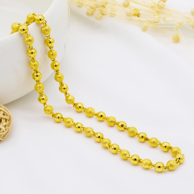 Gold Filled Chain Simple Personality Brass Gold Filled Jewelry Men's Necklace Manufacturer Wholesale Peace Buckle