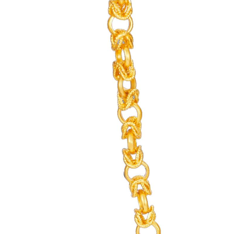 Fireproof Non-Fading Gold-Plated Faucet Series Necklace Bracelet Same Style Braided Necklace Bold Dragon Bone Chain