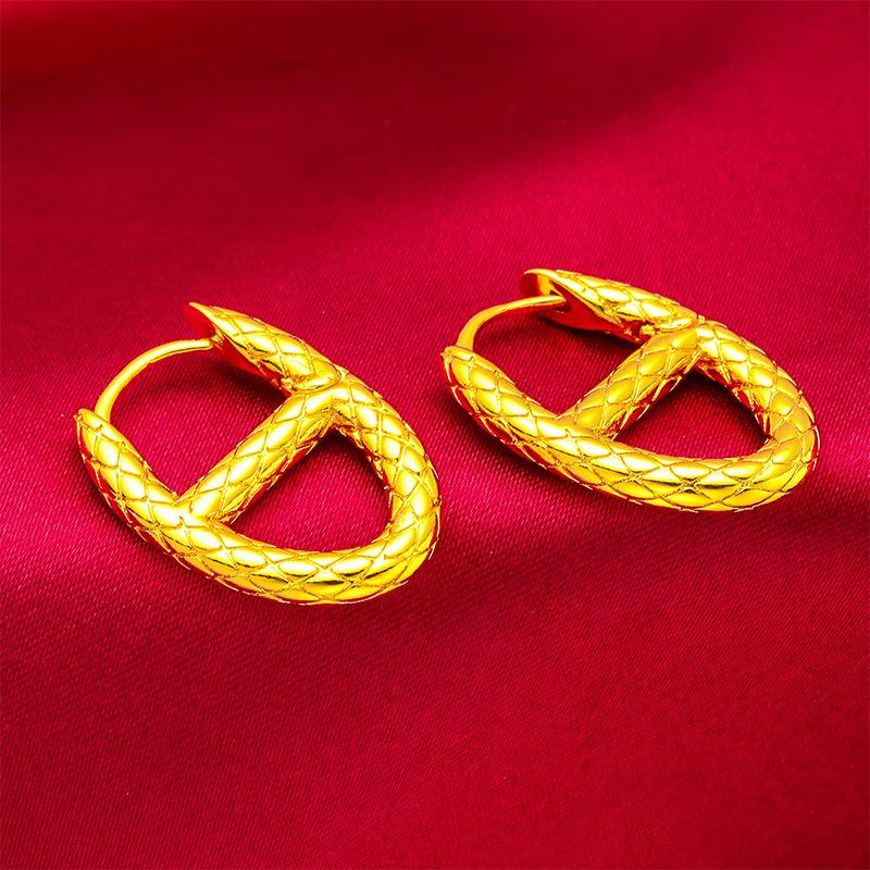 Vietnam Sand Gold Women's Fashion Earrings Female Jewelry Wholesale Earrings Ear Clips