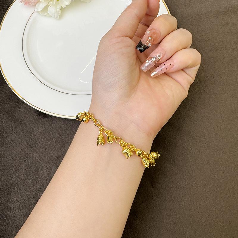 Lily of the Valley Women's Bracelet (L046)High-End Versatile Niche 24K gold filled Long-Lasting Wholesale Girly Jewelry Classic Design for Women van cleef  bracelet  jewelry