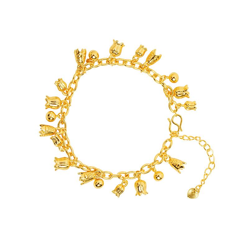 Lily of the Valley Women's Bracelet (L046)High-End Versatile Niche 24K gold filled Long-Lasting Wholesale Girly Jewelry Classic Design for Women van cleef  bracelet  jewelry