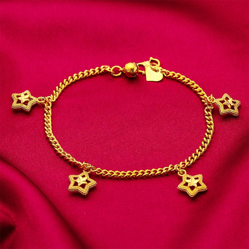 2025 New Accessories Bracelet Five-Pointed Star Heart Bracelet Gift Jewelry Heart Accessories Bracelet 24K Gold Filled (L116) unique design