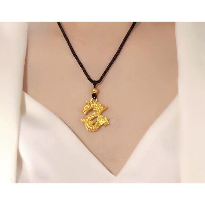 Herencia Jewelry New Vietnamese Sand Gold Flying Dragon Pendant(L075) Zodiac Dragon Necklace for Men and Women High-end Ethnic Jewelry Wholesale Initial Pendant Necklace
