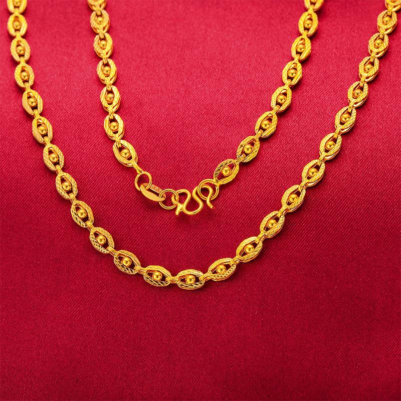 Gold Store Same Style Gold Filled Phoenix Evil Eye Chain Necklace for Women 24K Copper Gold Filled Eye Chain Fashion Live Streaming Dropshipping Chain Long-Lasting Color