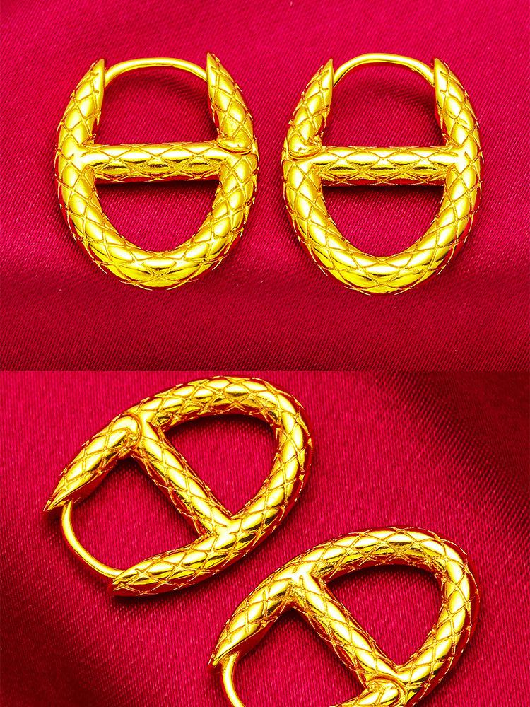 Vietnam Sand Gold Women's Fashion Earrings Female Jewelry Wholesale Earrings Ear Clips