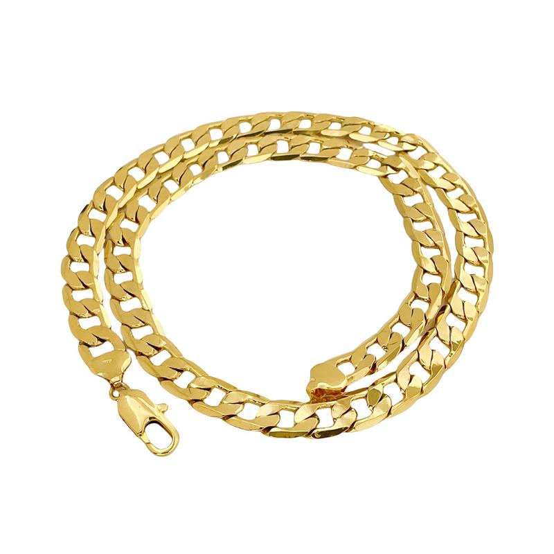 24K Gold Filled Vacuum Electroplating 10MM One-to-One Unisex Necklace Universal Geometric Hot Sale (L083)