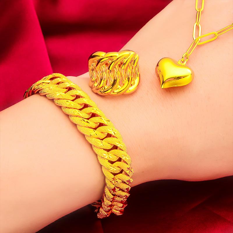 Gold Filled Heart 70cm Long Women's Small Heart Necklace (L060) S Buckle Set thrifted  necklace