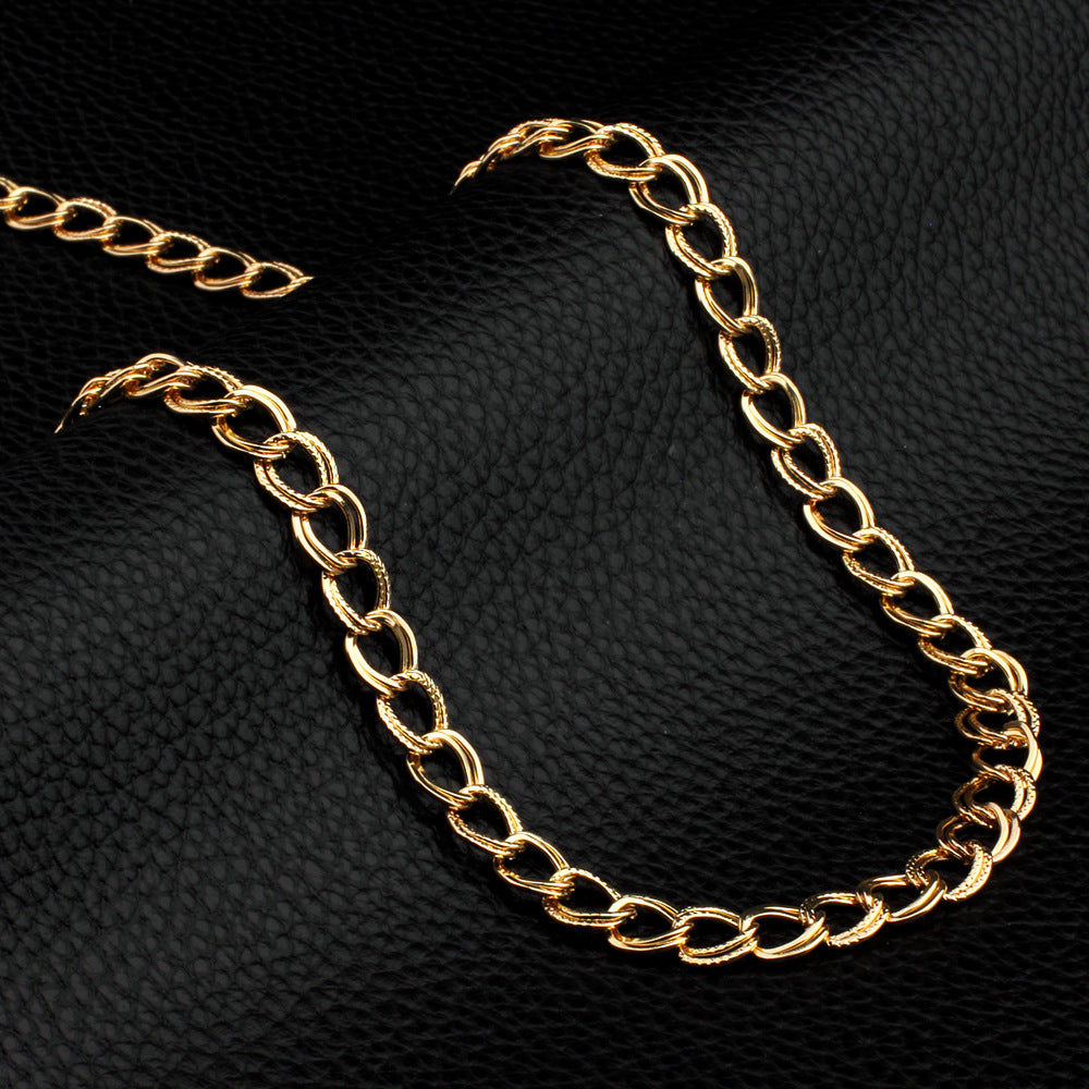 Jewelry Factory Direct Sale Double Woven Chain 18K Gold Chain Jewelry Wholesale Pendant Necklace And Bracelet