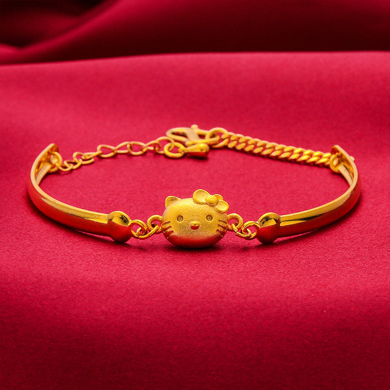 Chain Set Vietnam Sand Gold Imitation Gold Jewelry Lucky Cat Pendant Necklace Pendant for Women Manufacturer Wholesale Dropshipping
