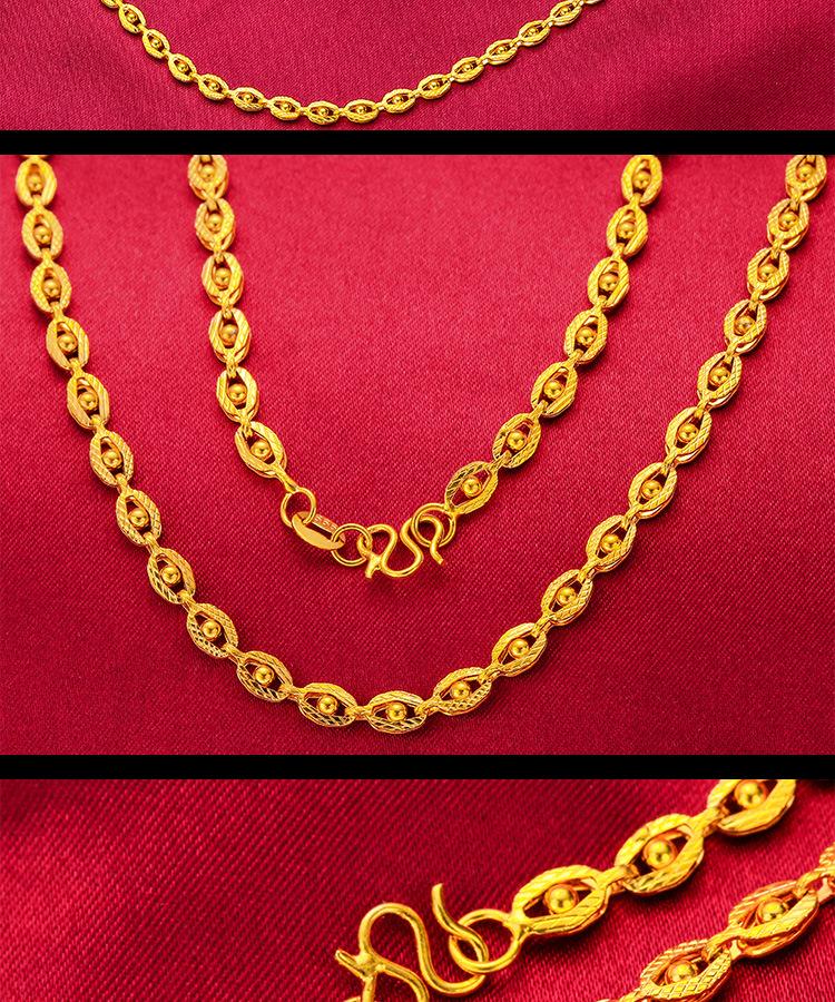 Gold Store Same Style Gold Filled Phoenix Evil Eye Chain Necklace for Women 24K Copper Gold Filled Eye Chain Fashion Live Streaming Dropshipping Chain Long-Lasting Color