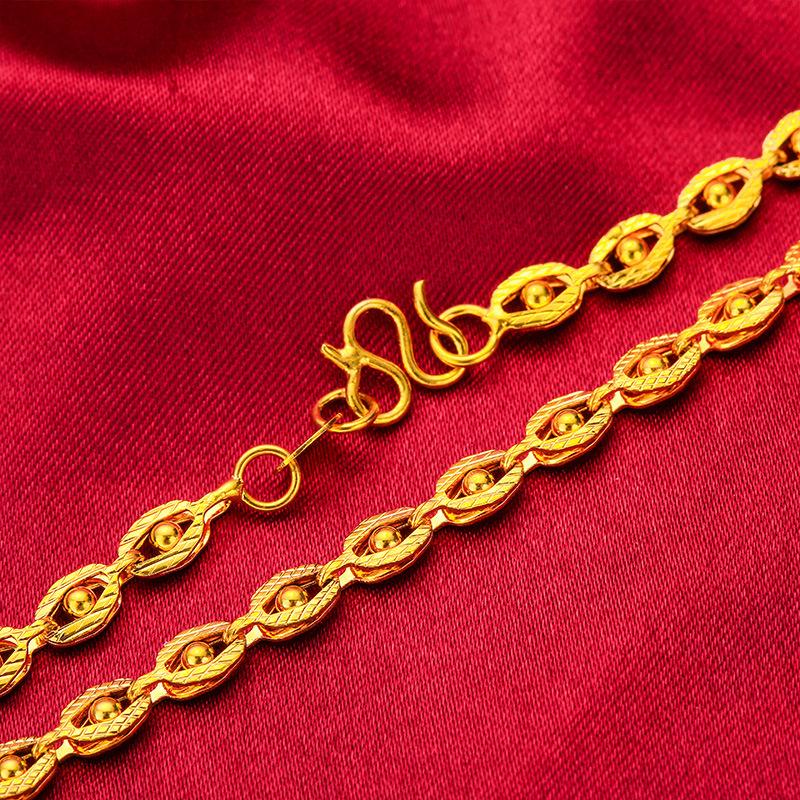 Gold Store Same Style Gold Filled Phoenix Evil Eye Chain Necklace for Women 24K Copper Gold Filled Eye Chain Fashion Live Streaming Dropshipping Chain Long-Lasting Color