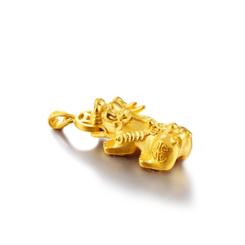 Herencia Jewelry Gold-FILLED Money Pixiu Pendant(L089) Necklace for Men & Women 24k Color Gold-Plated Copper Custom Script Name Pendant Wholesale Fashion Trend