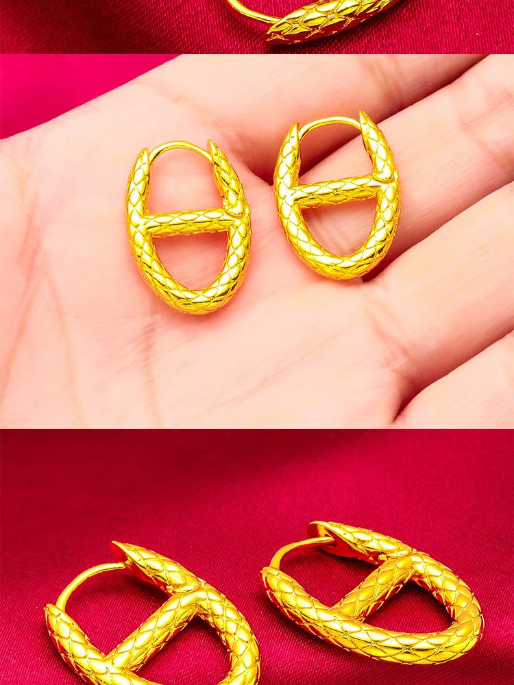 Vietnam Sand Gold Women's Fashion Earrings Female Jewelry Wholesale Earrings Ear Clips