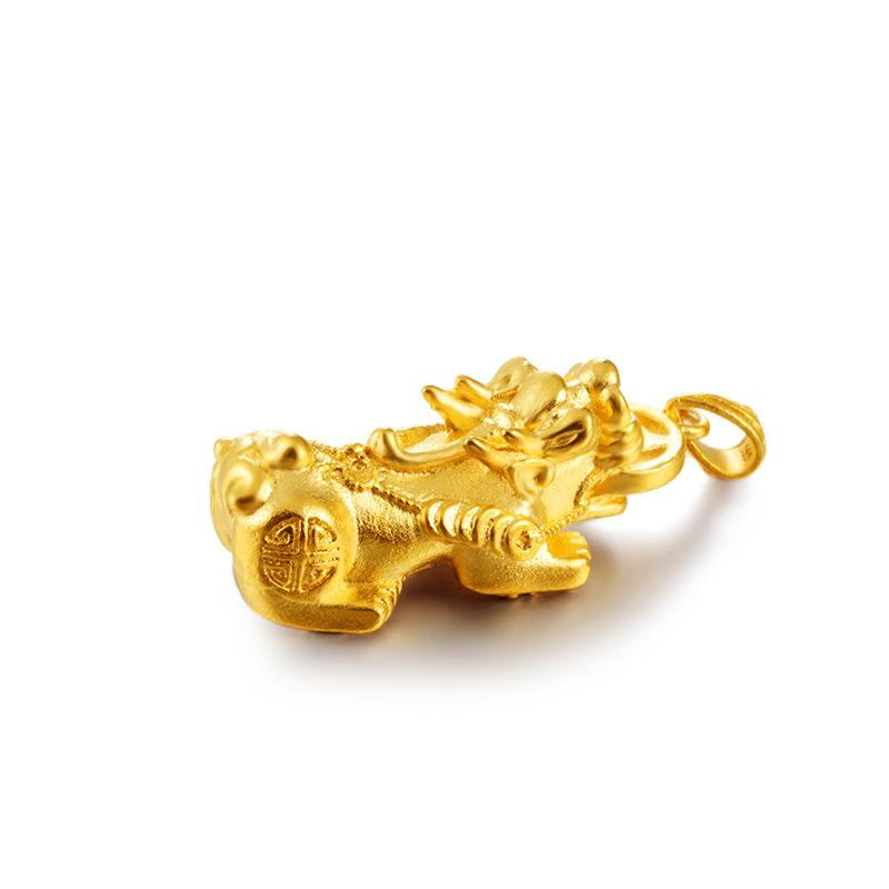 Herencia Jewelry Gold-FILLED Money Pixiu Pendant(L089) Necklace for Men & Women 24k Color Gold-Plated Copper Custom Script Name Pendant Wholesale Fashion Trend