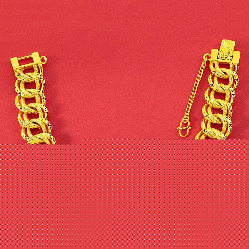 Gold-Plated Men's 15MM Wide Super Dominant Watch Chain & Bracelet Vietnam Gold-Plated Wealth Jewelry for Fashion OL Style