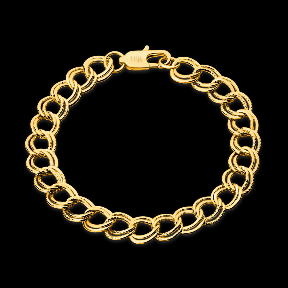 Jewelry Factory Direct Sale Double Woven Chain 18K Gold Chain Jewelry Wholesale Pendant Necklace And Bracelet